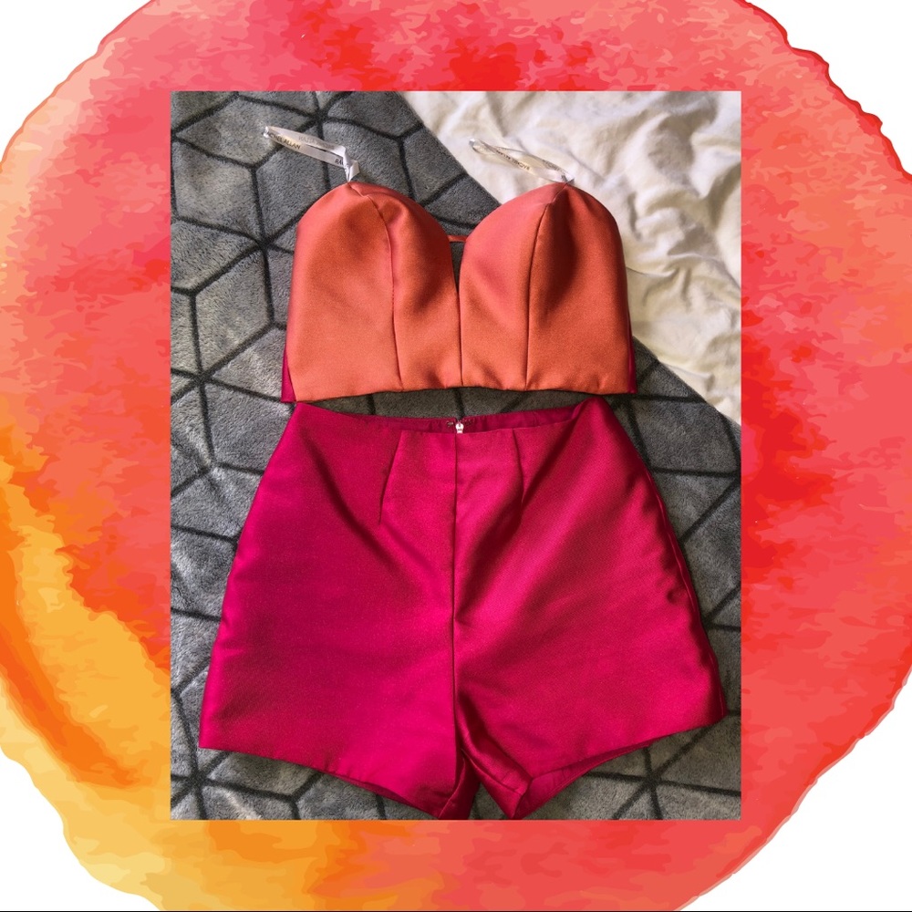 Rachel Allan 2 Piece Top and Shorts Pageant/Prom